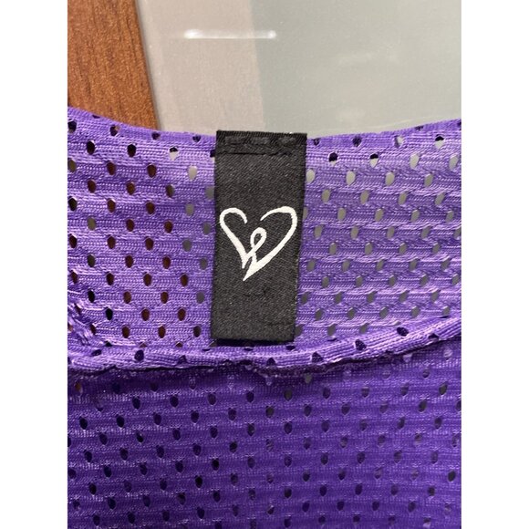 Windsor Vintage Y2k 90s Lakers Asymmetrical Jersey Mesh Sheer Blouse Top Size S - Picture 7 of 8